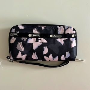 LeSportSac butterfly clutch wallet NWT